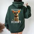 Chihuahua Mommy チワワ ママ ママ 母の日 ママ おもしろ チワワ レディース オーバーサイズ パーカー バックプリント Navy Blue