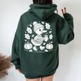 Cozyeason Duck かわいい 秋 パンプキン スパイス 秋 コーヒー 長袖tシャツ レディース オーバーサイズ パーカー バックプリント Navy Blue