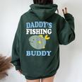 Daddy's Fishing Buddyon Daughter ギフトtシャツ レディース オーバーサイズ パーカー バックプリント Navy Blue