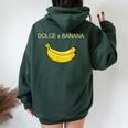 Dolce And Banana ファニーキュートグラフィックデザインバナナtシャツ レディース オーバーサイズ パーカー バックプリント Navy Blue