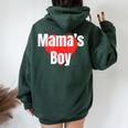 Mama's Boy おもしろグッズ服 レディース オーバーサイズ パーカー バックプリント Navy Blue