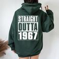 Straight Outta 1967 Womenintage 1967 Birth Of Birthday レディース オーバーサイズ パーカー バックプリント Navy Blue