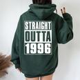 Straight Outta 1996 Womenintage 1996 Birth Of Birthday 長袖tシャツ レディース オーバーサイズ パーカー バックプリント Navy Blue