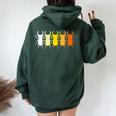 昆虫学者、カブトムシ愛好家または所有者のためのレトロなスタイルのクワガタ Tag Beetles レディース オーバーサイズ パーカー バックプリント Navy Blue