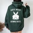 面白いイースタージョークguess What Bunny Butt メンズ レディース レディース オーバーサイズ パーカー バックプリント Navy Blue
