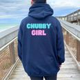Chubby Girl 長袖tシャツ レディース オーバーサイズ パーカー バックプリント Forest