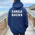 Kamalaucks Kamala Harrisucks And Women レディース オーバーサイズ パーカー バックプリント Forest