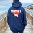 Mama's Boy おもしろグッズ服 レディース オーバーサイズ パーカー バックプリント Forest