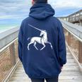 ユニコーン 神話上の生き物 おとぎ話 ファンタジー ヴィンテージ 古い Unicorn Fairy Tale Horse 長袖tシャツ レディース オーバーサイズ パーカー バックプリント Forest