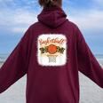 Basketball Mom Bleached Leopard 母の日 バスケットボール ママ レディース オーバーサイズ パーカー バックプリント Maroon