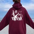 Coltrane Jazz Wisdomaxophonist Musician 1色 レディース オーバーサイズ パーカー バックプリント Maroon