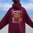 Cowboys And Tequila Country Rodeo Vintage Horse Riding Texas Women Oversized Hoodie Back Print Maroon