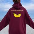 Dolce And Banana ファニーキュートグラフィックデザインバナナtシャツ レディース オーバーサイズ パーカー バックプリント Maroon