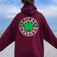 Lucky Charmer t Patrick's Day 男の子 女の子 キッズ レディース オーバーサイズ パーカー バックプリント Maroon