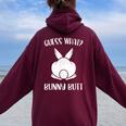 面白いイースタージョークguess What Bunny Butt メンズ レディース レディース オーバーサイズ パーカー バックプリント Maroon