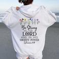 Betrong In The Lord Christian Ephesians 6 レディース オーバーサイズ パーカー バックプリント White