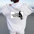 【バックプリント・背中側】ザ・ホース・フェイス The Horse Face 午年 馬 2026 パロディ レディース オーバーサイズ パーカー バックプリント White