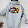 Beer Dad Piratehark グラフィック 漫画 海 アドベンチャーシャツ レディース オーバーサイズ パーカー バックプリント Sport Grey