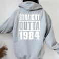Straight Outta 1984 Womenintage 1984 Birth Of Birthday レディース オーバーサイズ パーカー バックプリント Sport Grey