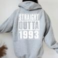 Straight Outta 1993 Womenintage 1993 Birth Of Birthday レディース オーバーサイズ パーカー バックプリント Sport Grey