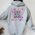 フローラル 93歳 誕生日プレゼント 男性 女性 93歳 愛用 レディース オーバーサイズ パーカー バックプリント Sport Grey