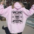 Vintage 1985 Classic 1985 Limited Edition Birthday レディース オーバーサイズ パーカー バックプリント Light Pink