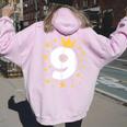 キッズ 誕生日 数字 9歳 男の子 女の子 キング クイーン レディース オーバーサイズ パーカー バックプリント Light Pink