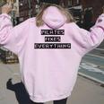 ピラティスは、女性と男性がピラティスを愛するすべてのものを修正します。 レディース オーバーサイズ パーカー バックプリント Light Pink