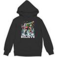 Believe Alien And Bigfoot Christmas Tank Top Unisex Hoodie