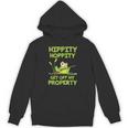 Hippity Hoppity Get Off My Property 面白いカエルミームギフト パーカー