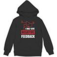 I Only Give Negative Feedback 電気ファニーエンジニア 長袖tシャツ パーカー