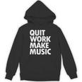 Quit Work Make Music 半袖 パーカー