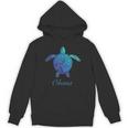 Save The Hawaii ウミガメ ハワイアン ブルー トライバル 亀 ホヌ 長袖tシャツ パーカー