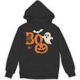 Scary Bold Boo Halloween Ghost Pumpkin Bat Spider Unisex Hoodie