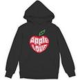 「Red Apple Fresh Fruit 」 ハート型 Love りんご フルーツ ユニークデザイン 長袖tシャツ パーカー