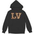 かわいい 文字 Lv イニシャル 名前 ヒョウ チーター動物 長袖tシャツ パーカー