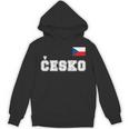 チェコ共和国 胸に Cesko 旗国旗 長袖tシャツ パーカー