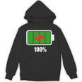 バッテリー100シャツ残量バッテリーフルパワーバッテリーフル。 長袖tシャツ パーカー