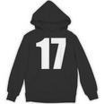 数字 セブンティーン数字 17 プレーンホワイト数字 パーカー