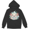 笑顔のaxolotl カワイイかわいい水中漫画 パーカー