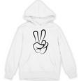 2本指 ピースサイン キュート ビクトリー ハンド ジェスチャー ピースシンボル パーカー