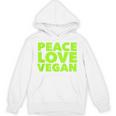 Peace Loveegan クール ベジタリアンとビーガン パーカー