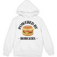 Powered By Burgers ファーストフード愛好家 面白いビーフバーガー パーカー