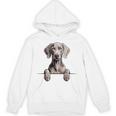 Weimaraner 面白い 覗き見ポケット 子犬 犬好き パーカー