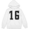 背番号 16 チーム短大スポーツ背番号付きユニフォーム パーカー
