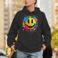 Cute Paint Splash Happy Smile Face 70s Tie Dye Smiling Unisex Hoodie