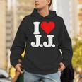 I Love Heart JJ Jj J J イニシャル パーカー