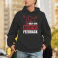 I Only Give Negative Feedback 電気ファニーエンジニア 長袖tシャツ パーカー