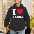 レッドハート I Love Kanoa パーカー
