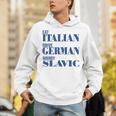 Eat Italian Drive German Marrylavic Quote Car ユーモア パーカー